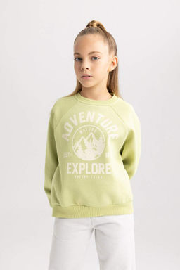 Толстый свитшот оверсайз для девочек - Defacto фото 6