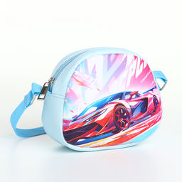 Сумка детская «Автомобиль», на молнии, голубая