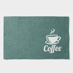 Набор салфеток сервировочных Доляна Coffee, 4 шт, 4429 см, цвет бирюзовый  фото 3