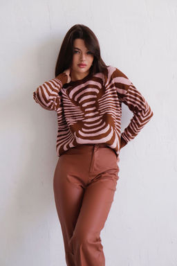 9959 Джемпер базовый кофейный - Martichelli фото 13