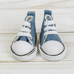 Кеды для кукол, длина подошвы 5 см, цвет джинса - Simaland фото 3