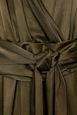 ZW COLLECTION SATIN JUMPSUIT WITH PUFFED HEMS - Zara фото 8