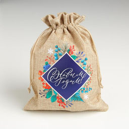 Цена за 5 шт. Мешок с термонаклейкой С Новым Годом, 16 х 24 см +/- 1.5 см