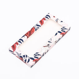 Цена за 5 шт. Подарочная коробка под плитку шоколада, с окном  Лилии, 17?8?1.4 см