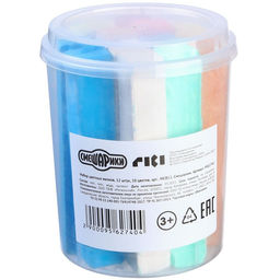 Мелки цветные, 12 штук, 10 цветов Смешарики фото 7