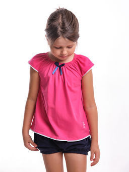 Футболка для девочки	 UD 0826 малиновый/синий - Mini maxi фото 3