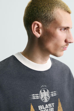 SUDADERA ESTAMPADO LAVADO / Gris antracita - Zara фото 6