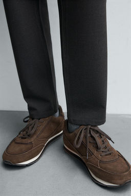 CASUAL LEATHER TRAINERS - Zara фото 4