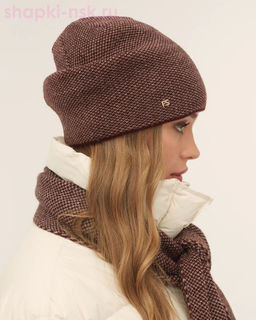 M 1113 S 1113 Комплект женский флис (колпак+шарф)