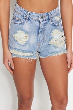TRENDYOLMILLA Mavi Denim Plaj Sort TBESS23SR00037  фото 4