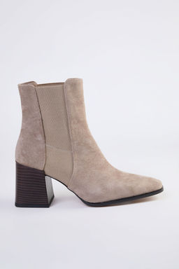 Trendyolmilla Shoes Vizon Kal?n Blok Topuklu Kad?n Bilekte Bot TAKAW25BO00057 фото 3