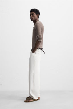 SEMI-SHEER RIBBED T-SHIRT - Zara фото 4