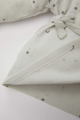 Набор вафель с длинными рукавами и звездами для мальчика, 2 шт. - Defacto фото 5