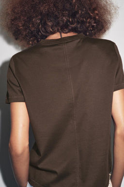 MERCERISED COTTON T-SHIRT - Zara фото 10
