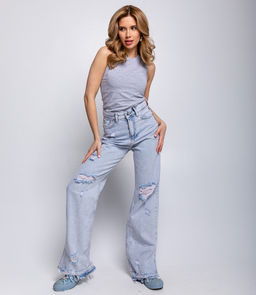 Джинсы #БШ2041 (1), светло-голубой