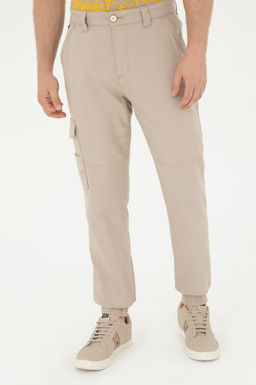 U. S. Polo Assn / Мужские бежевые брюки из плотной ткани - U.s. polo assn фото 2
