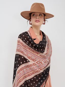 Большой, легкий, двусторонний палантин с принтом - Tantino фото 6