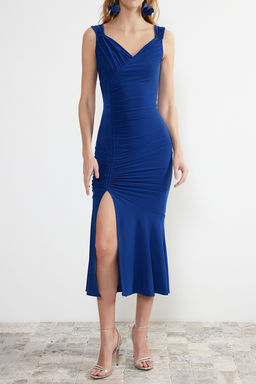 Saks Drapeli Orme S?k Abiye Elbise TPRSS24EL00061 - Trendyolmilla фото 4