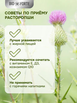 Расторопша для печени капсулы 120 мг 30 шт BioForte