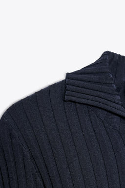 RIB KNIT POLO TOP - Zara фото 8