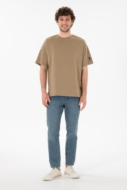 Erkek Oversize Fit Bisiklet Yaka Haki Ti__rt Sepette S_rpriz _ndirim - U.s. polo assn фото 5