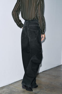 ZW COLLECTION BARREL HIGH-WAIST JEANS - Zara фото 3
