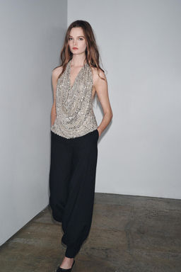 ZW COLLECTION HALTER SEQUIN TOP