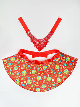 Карнавальный набор «Девица-красавица»: воротник, баска с цветами