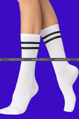 Цена за 10 пар. AMIGOBS высокие носки белые арт. 1345 36-41 (фактически 36-41)  фото 5