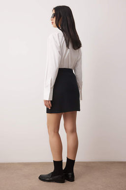 Siyah Ottoman Esnek Mini Orme Kalem Etek TWOAW26ET00106 - Trendyolmilla фото 4