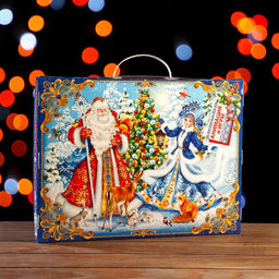 Подарочная новогодняя коробка, Адвент календарь«Снежный праздник», 39×29.5×3 см