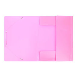 Папка на резинке А4, 500 мкм, Calligrata, Pastel, корешок 20 мм, до 150 листов, тиснение песок, фламинго  фото 3