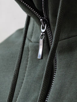 Худи на молнии из премиального футера трехнитки с начесом - Vilatte фото 3