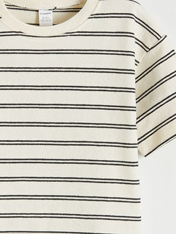 Bisiklet Yaka ?izgili Erkek ?ocuk Ti??rt