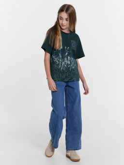 Футболка для девочек зелёная с принтом - Mark formelle фото 2