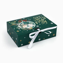 Цена за 2 шт. Коробка подарочная новогодняя складная двухсторонняя Для тебя в Новый год, 16.5?12?5 см