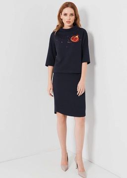 Костюм трикотажный с вышивкой гранат арт. 4008