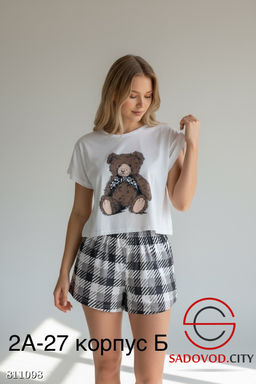 Пижама женская футболка и шорты