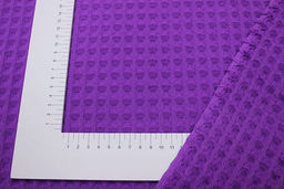 Вафельное премиум-полотно Бохо цв.фиолетово-пурпурный, ш.1.44м, хлопок-100%, 240гр/м.кв - Купава фото 3