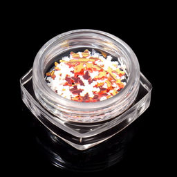 Цена за 2 шт. Пайетки для декора Снежок, цвет серебристый, медный - Qf фото 6