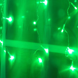Гирлянда Занавес 2?1.5 м, IP20, прозрачная нить, 360 LED, свечение зелёное, 8 режимов, 220 В - Luazon lighting фото 2