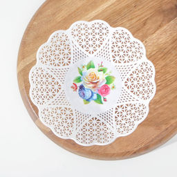 Цена за 2 шт. Ваза для хлеба и фруктов «Кубань. Сердце», 18×4.5 см, белый, рисунок МИКС