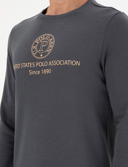 Мужской свитшот антрацитового цвета - U.s. polo assn фото 7