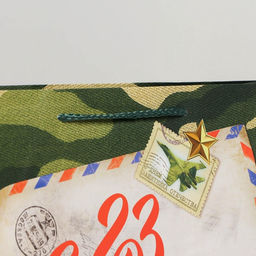 Цена за 2 шт. Пакет подарочный ламинированный, упаковка, С 23 февраля, ML 25?21?8 см