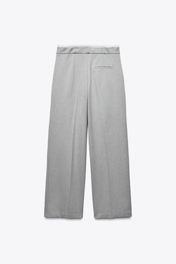 WIDE-LEG TROUSERS WITH DOUBLE WAISTBAND - Zara фото 33