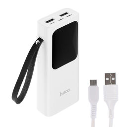 Внешний аккумулятор Hoco J41, 10000 мАч, microUSB/Type-C - 2 А, iP - 1.5 А, 2 USB - 2 А, белый