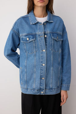 Mavi Oversize Trucker Denim Ceket TWOAW23CE00189 - Trendyolmilla фото 3