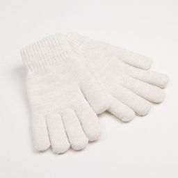 Перчатки женские двухслойные MINAKU однотонные, размер 6.5, белые