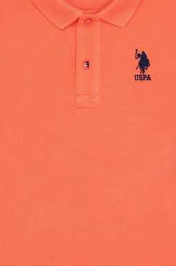 U. S. Polo Assn Базовая футболка с воротником-поло Salmon для мальчиков - U.s. polo assn фото 3