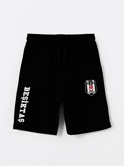 Beli Lastikli Be?ikta? Bask?l? Erkek ?ocuk ?ort